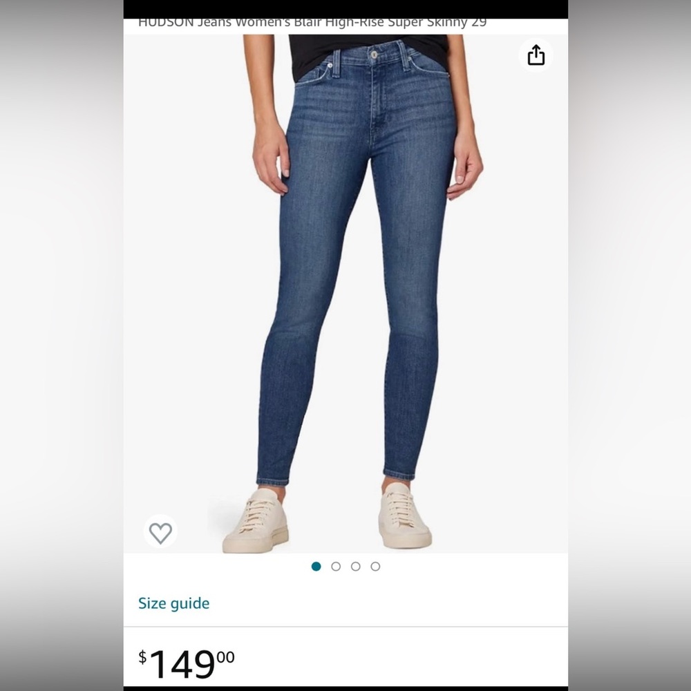 Hudson, High Rise Blair Ankle Super Skinny jeans